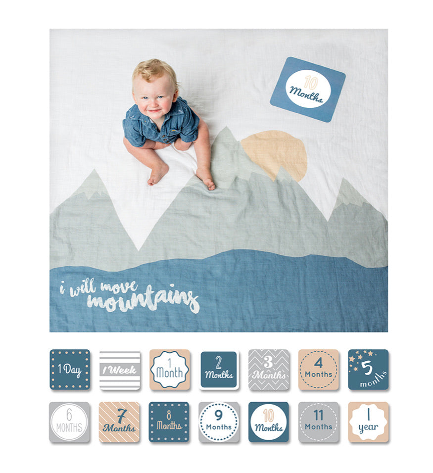 Lulujo Baby’s First Year Blanket and Cards Set