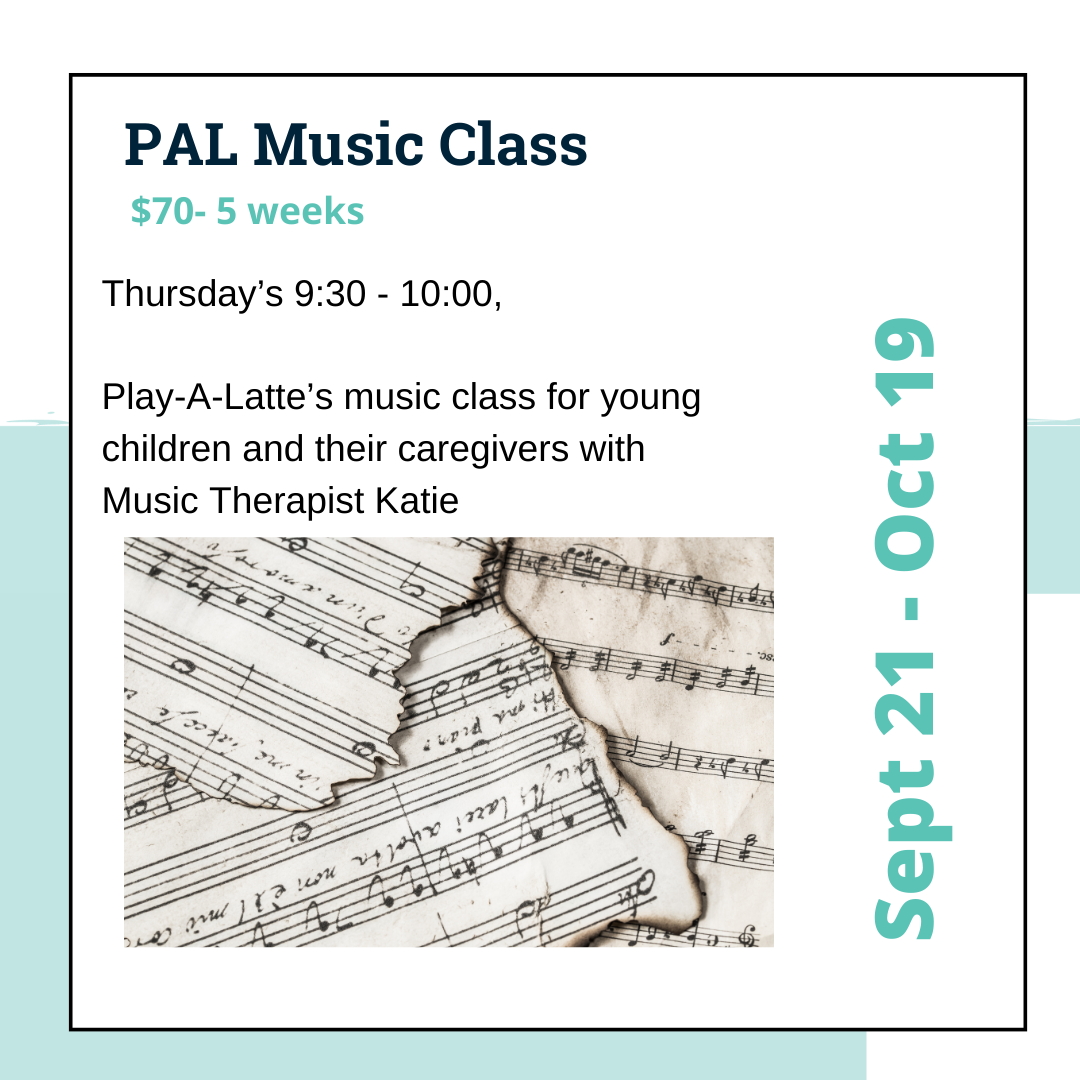 Pal Music Class Thursdays, Sept 21st- Oct 19 (5 weeks) 9:30-10am